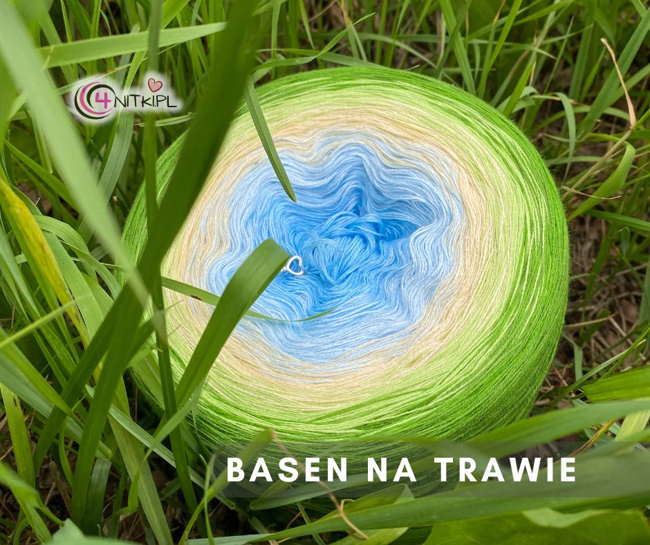 Motek ombre BASEN NA TRAWIE - bawełna/akryl