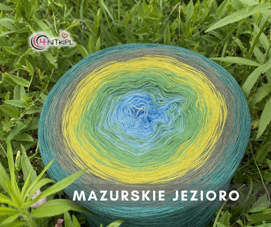 Motek ombre MAZURSKIE JEZIORO - bawełna/akryl