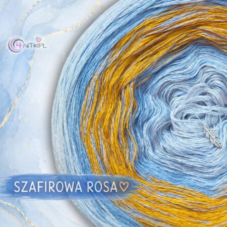 Motek ombre SZAFIROWA ROSA - bambus/bawełna