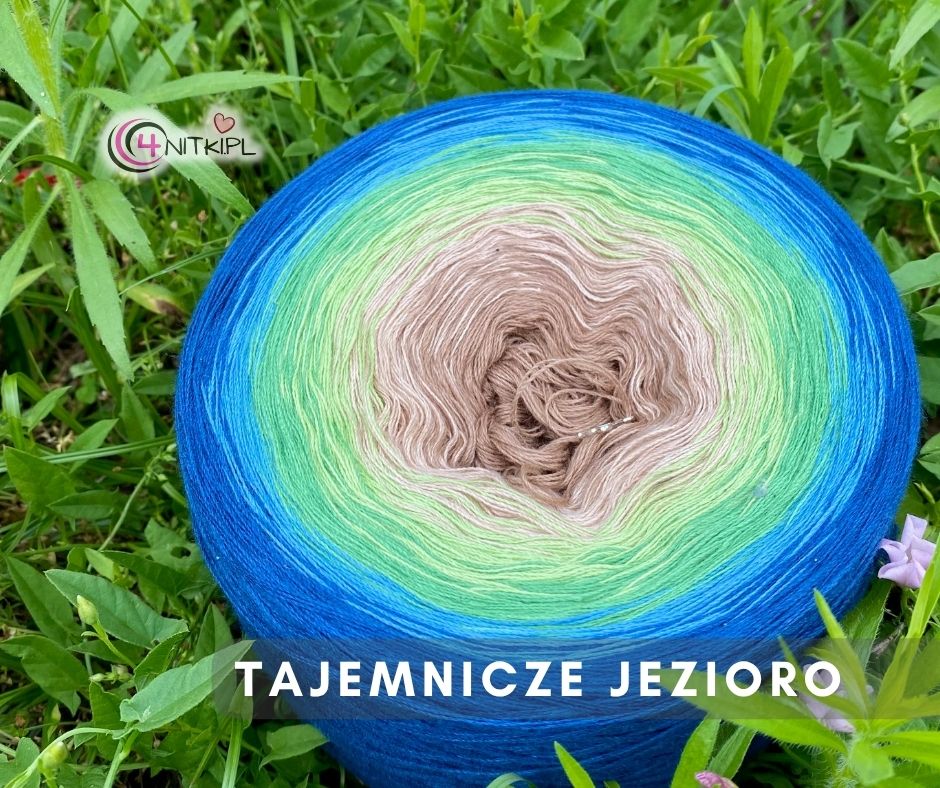Motek ombre TAJEMNICZE JEZIORO - bawełna/akryl