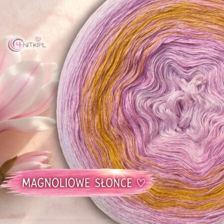 Motek ombre MAGNOLIOWE SŁOŃCE - bambus/bawełna