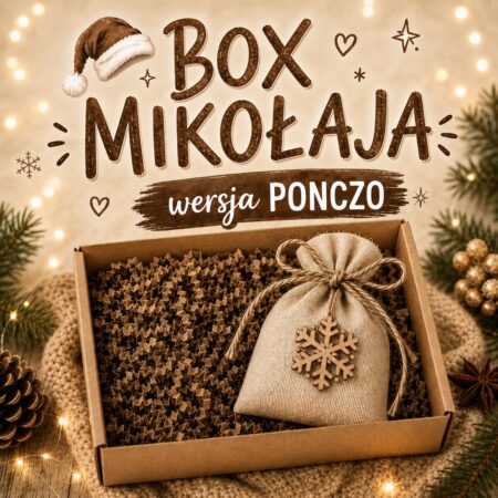 Box MIKOŁAJA - PONCZO bawełna/akryl