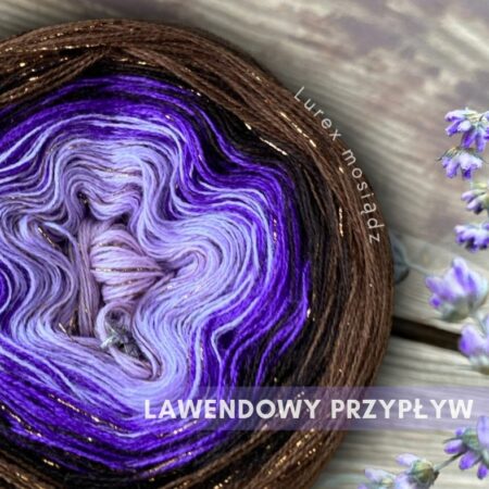 Motek ombre LAWENDOWY PRZYPŁYW - bawełna/akryl
