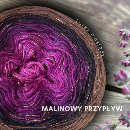 Motek ombre MALINOWY PRZYPŁYW - bawełna/akryl