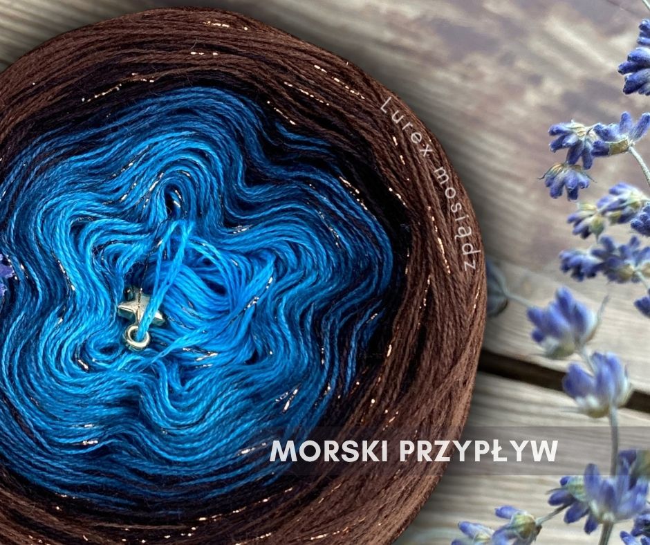 Motek ombre MORSKI PRZYPŁYW - bawełna/akryl