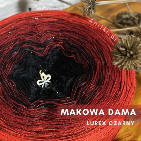 Motek ombre MAKOWA DAMA - bawełna/akryl