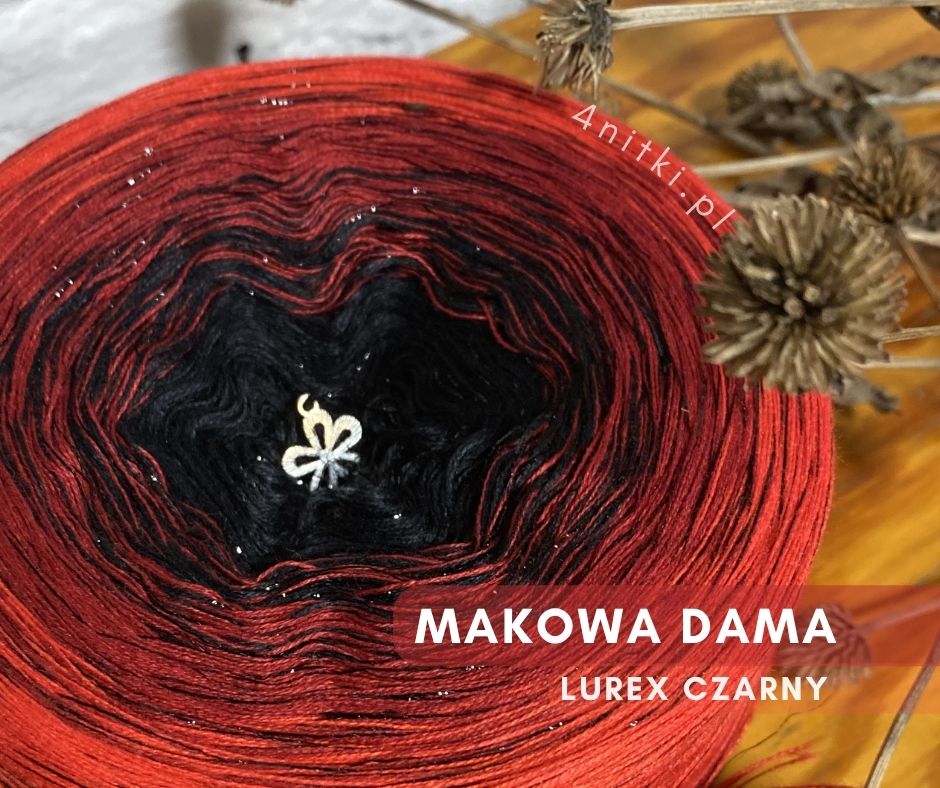 Motek ombre MAKOWA DAMA - bawełna/akryl