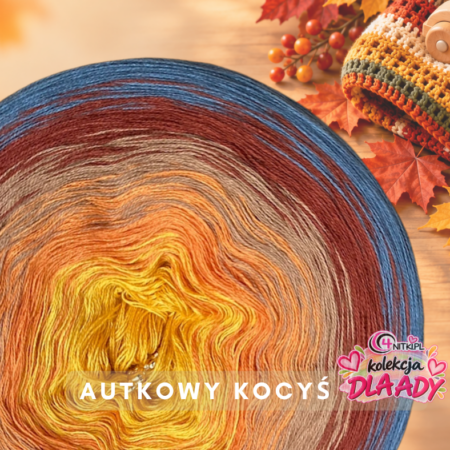 Motek ombre AUTKOWY KOCYŚ - bawełna/akryl