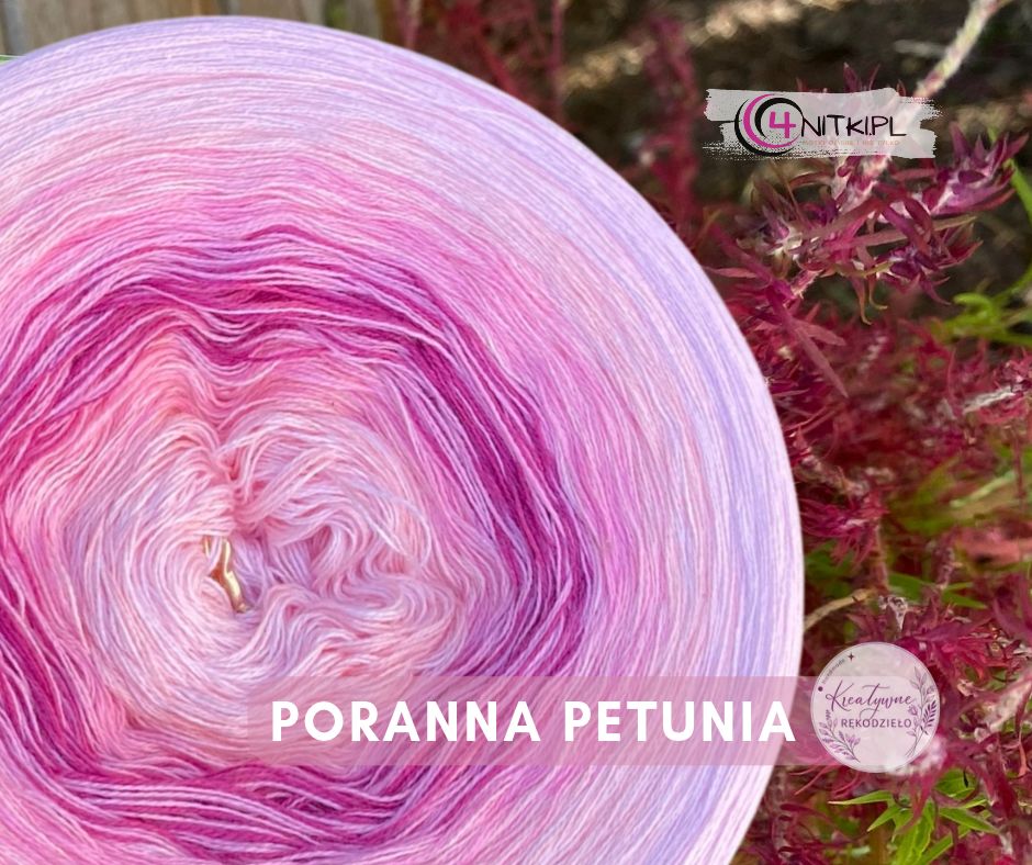 Motek ombre PORANNA PETUNIA - bawełna/akryl