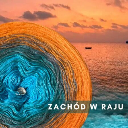 Motek ombre ZACHÓD W RAJU - bawełna/akryl